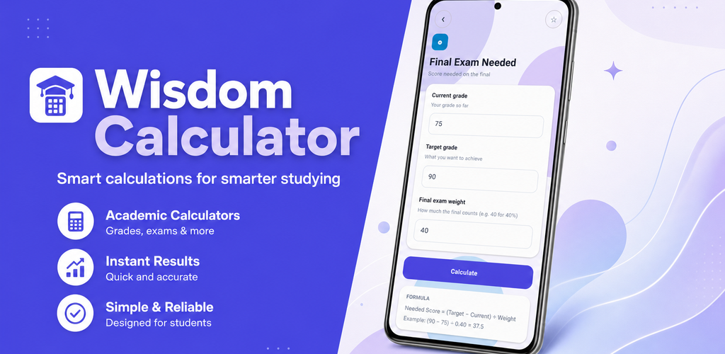 Wisdom Calculator promotional visual